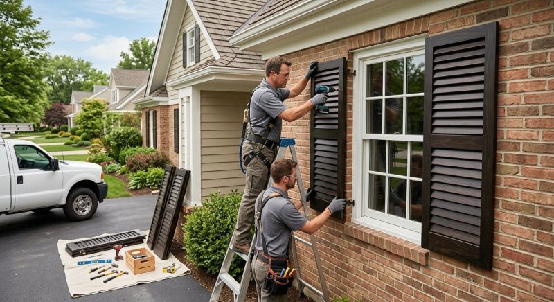 Louvered Shutters Installation in Olathe, KS