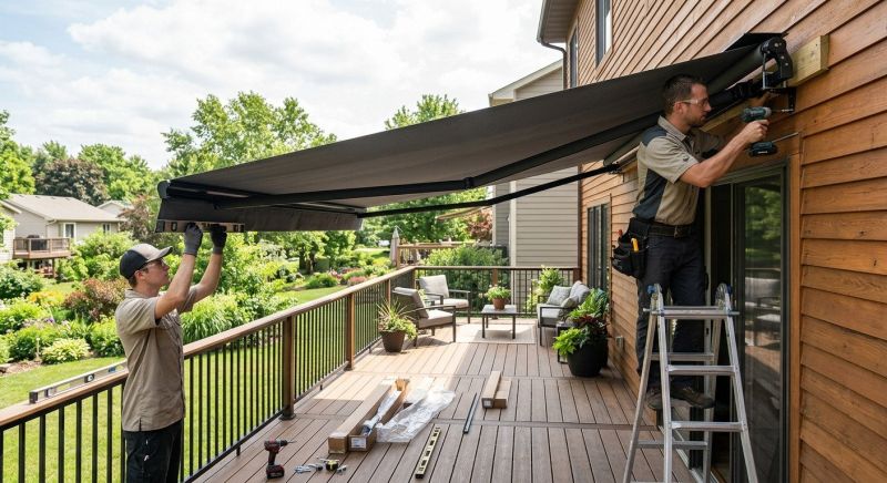 Deck Awning Installation in Sonoma County, CA